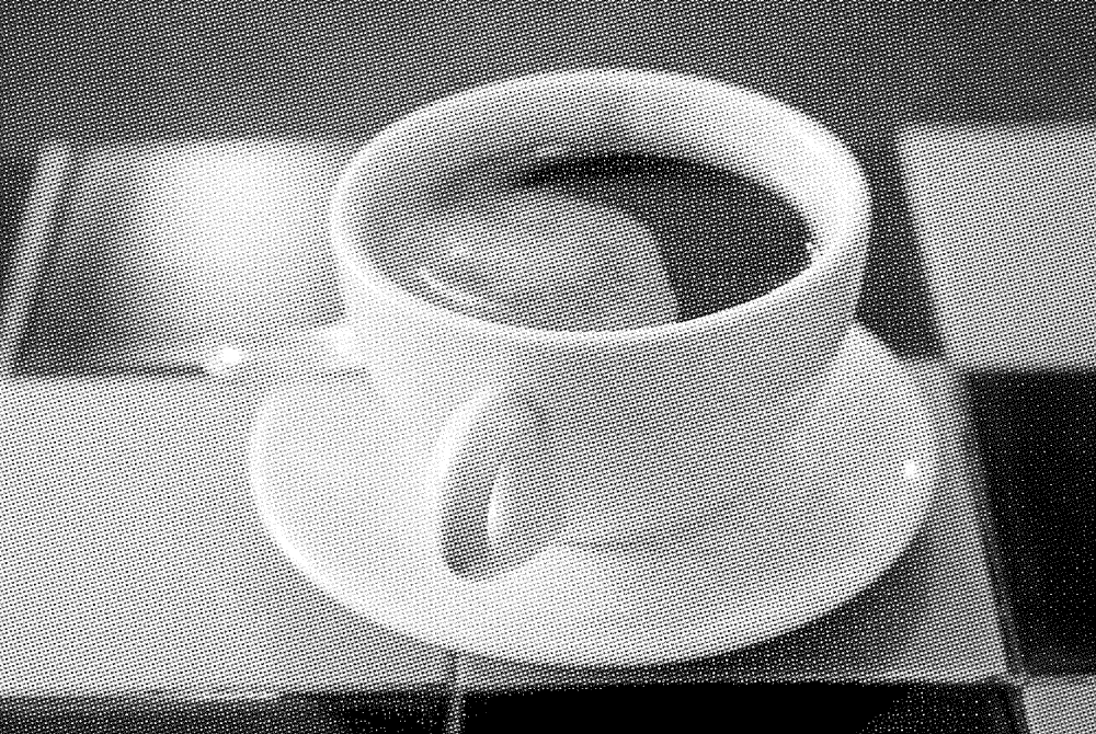 A half-caff americano
