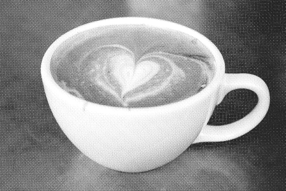 A half-caff latte